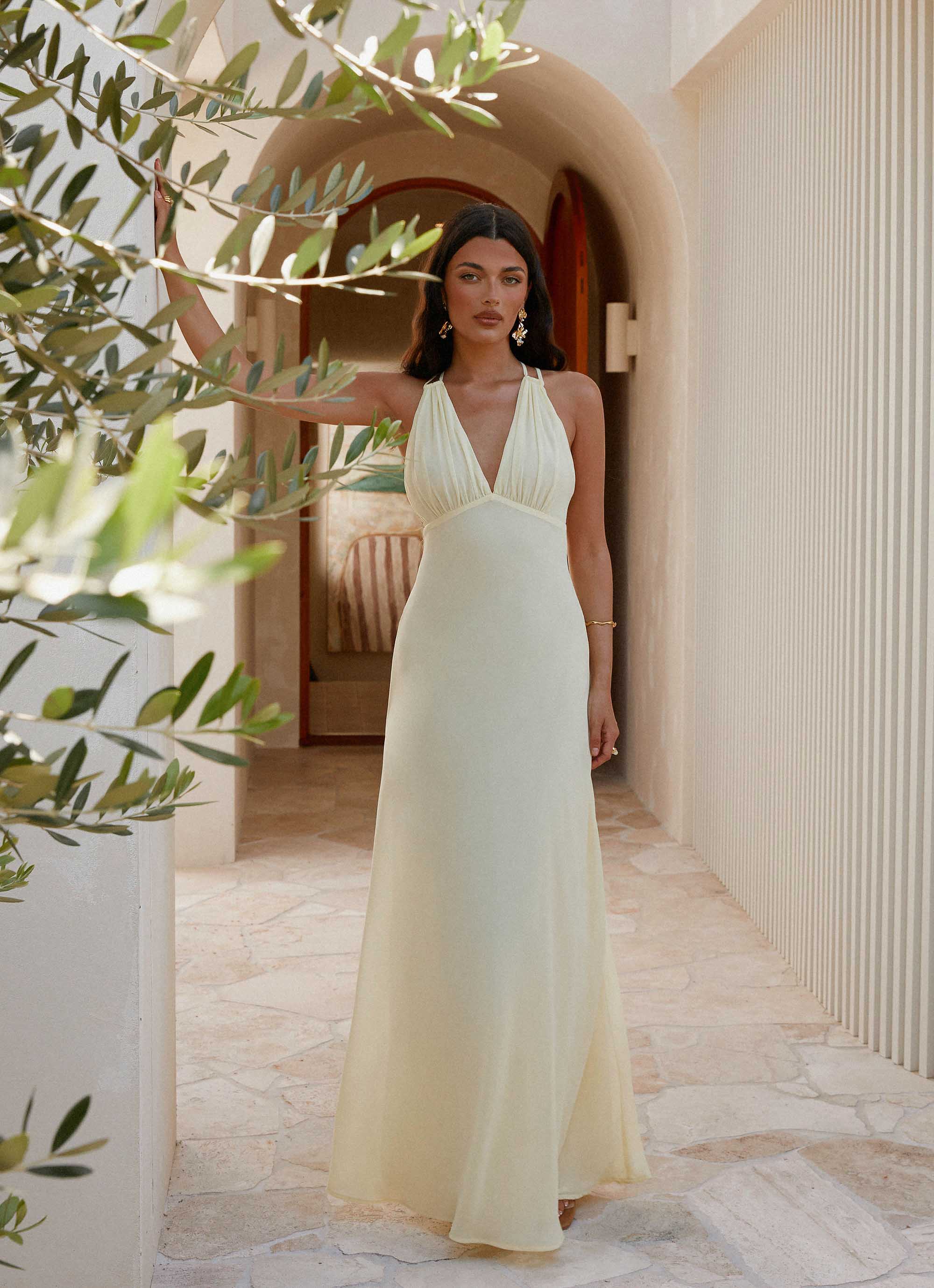 Kacia Maxi Dress - Lemon