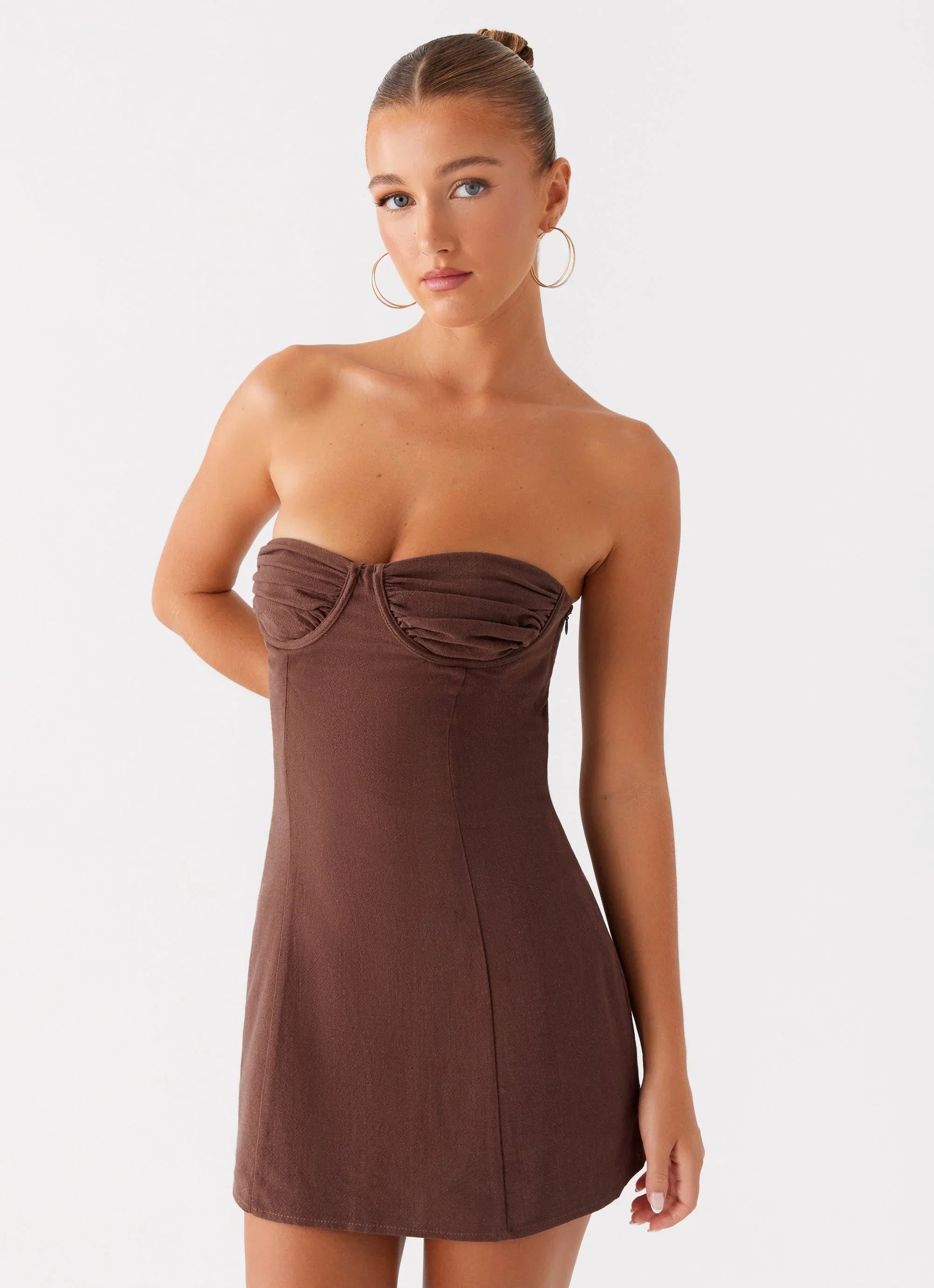 Ludo Mini Dress - Chocolate