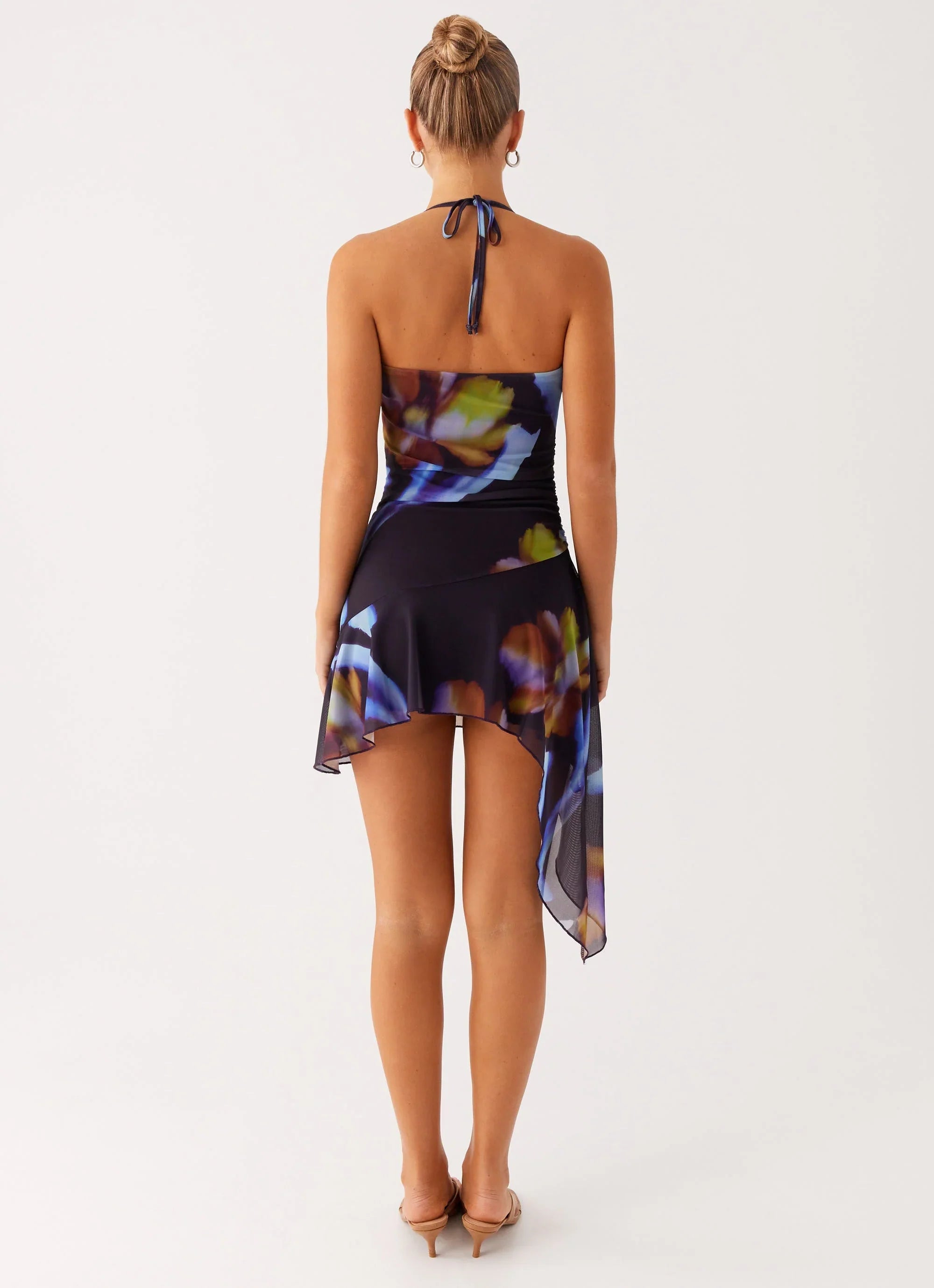 Algarve Mini Dress - Dark Floral