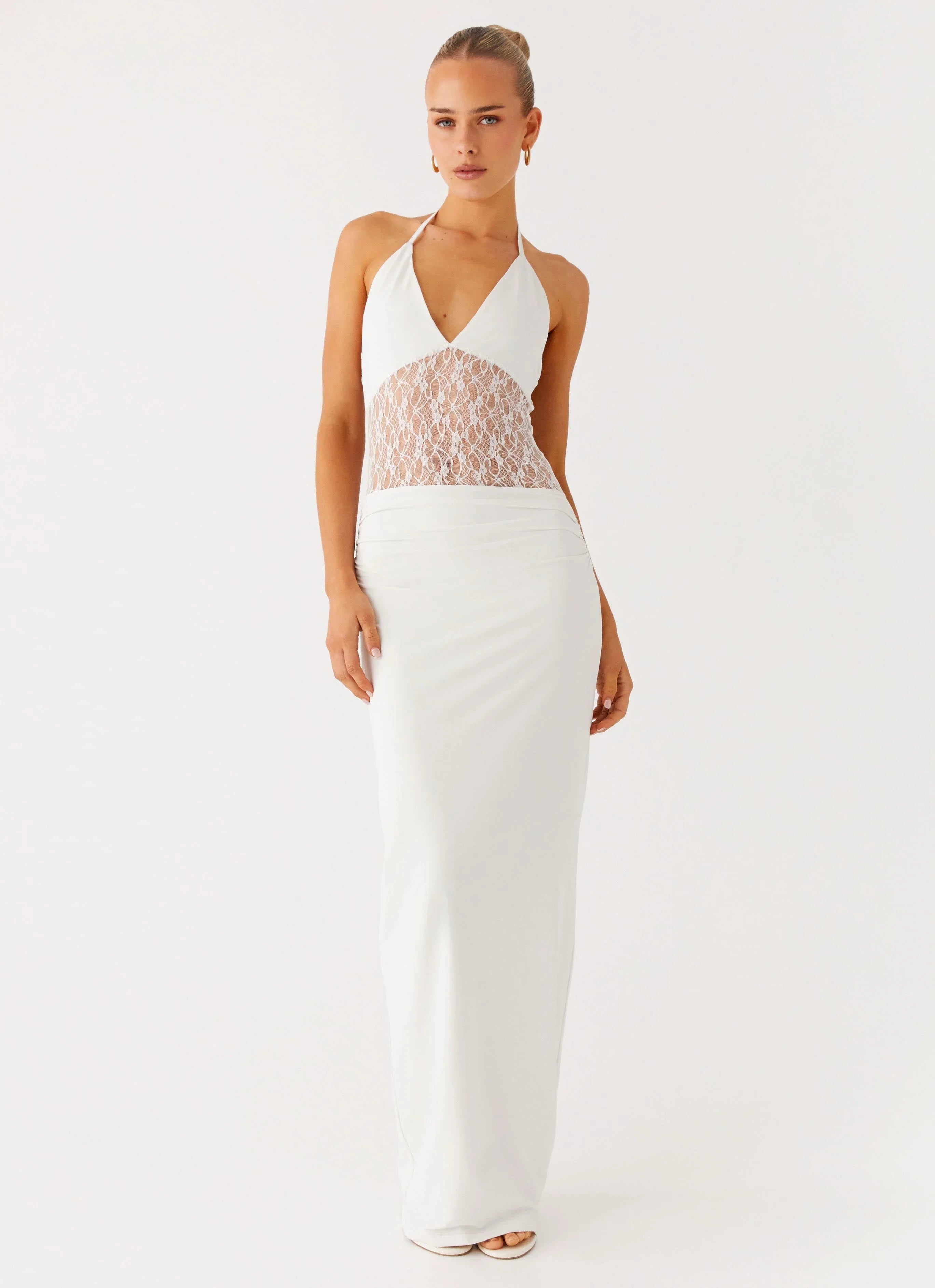 Enchant Lace Maxi Dress - Ivory
