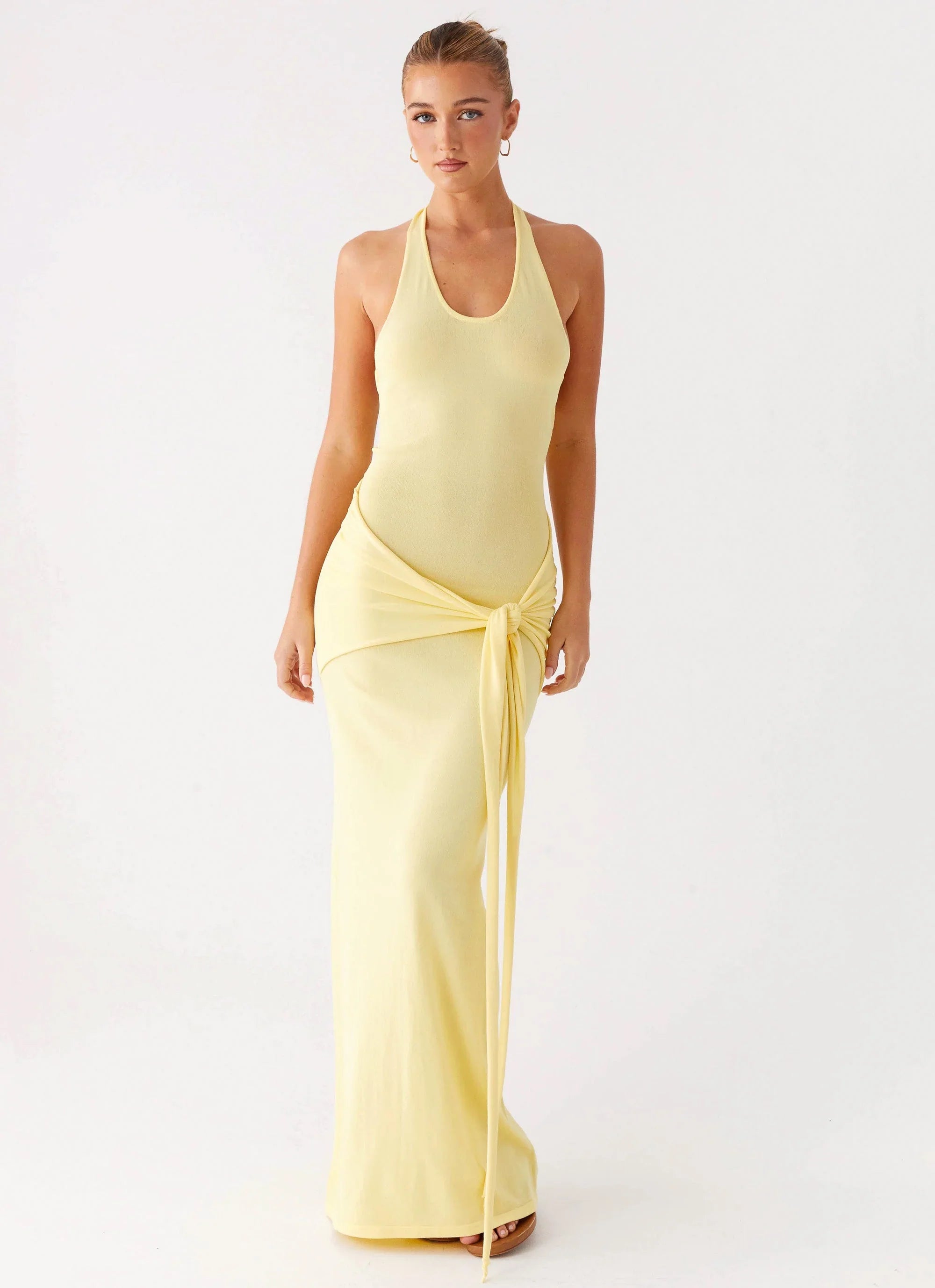 Pina Colada Knit Maxi Dress - Yellow
