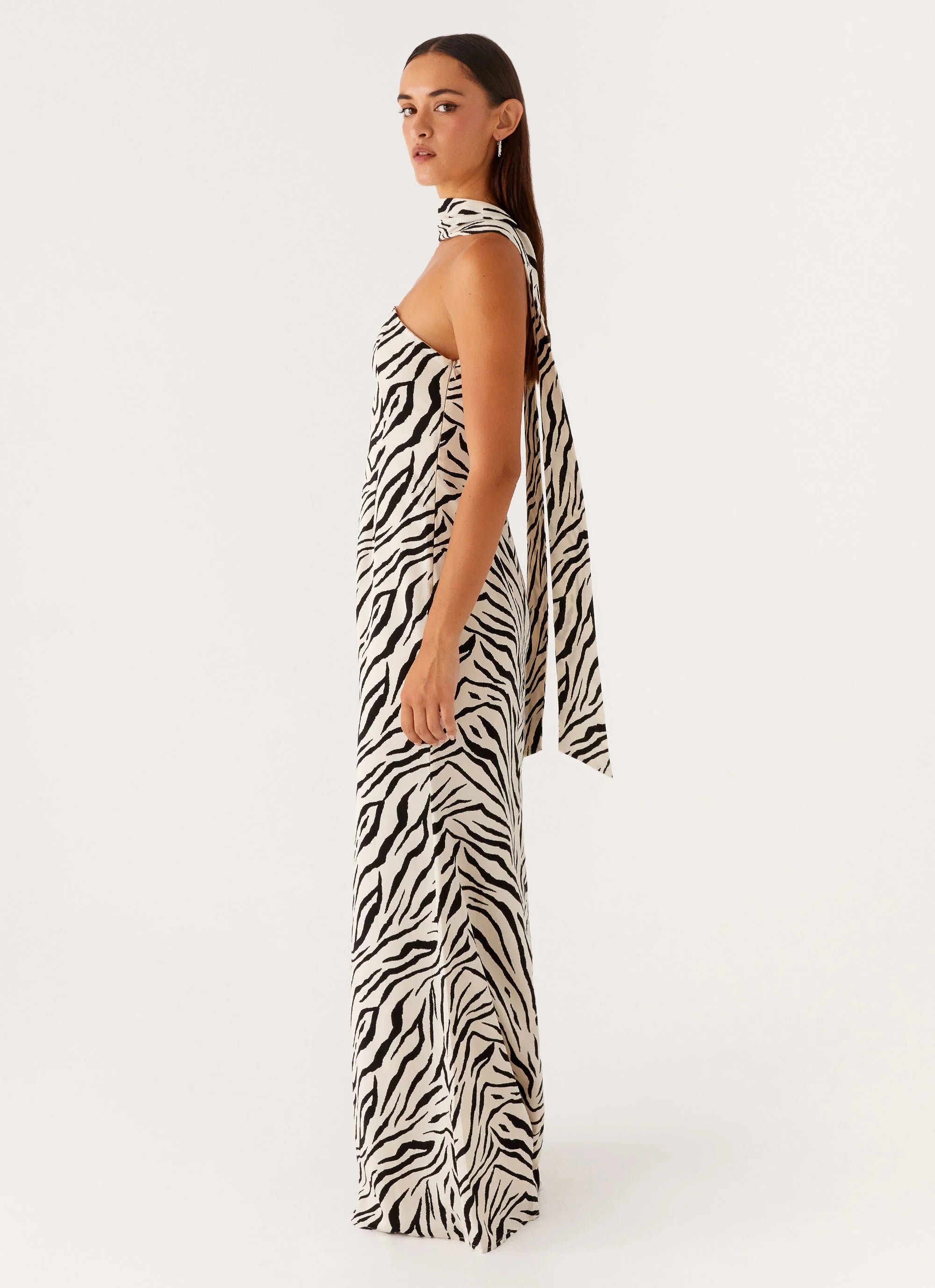Jigsaw Strapless Maxi Dress - Zebra