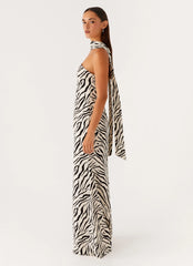Jigsaw Strapless Maxi Dress - Zebra