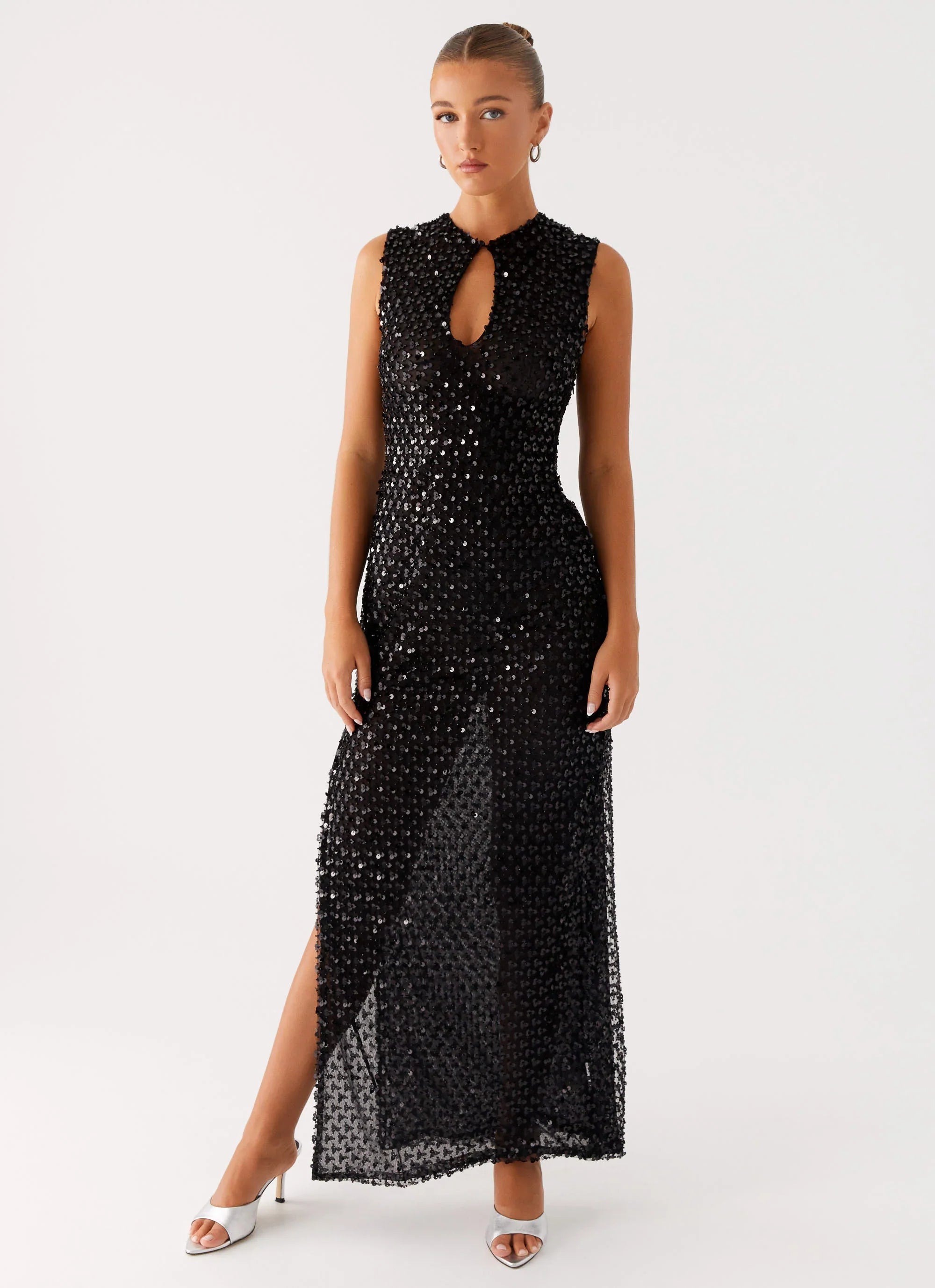 Kore Sequin Maxi Dress - Black