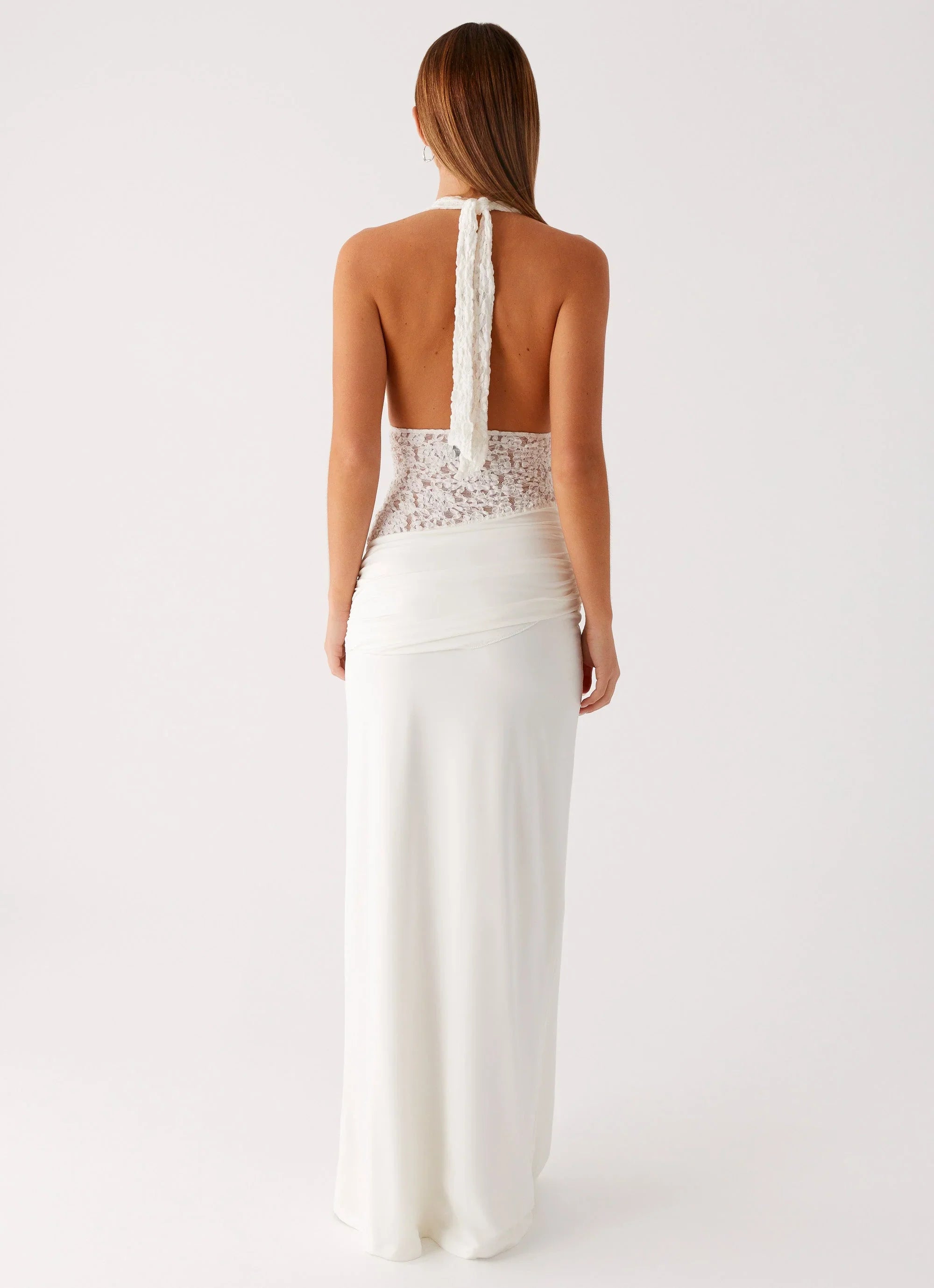 Miri Halter Maxi Dress - Ivory