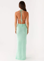 Tropez Knit Maxi Dress - Pastel Green