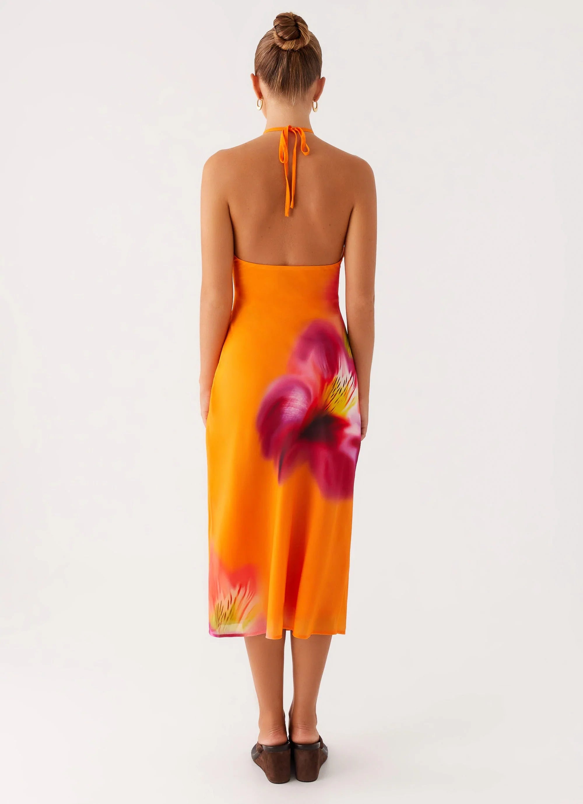Kea Midi Dress - Orange Tropical