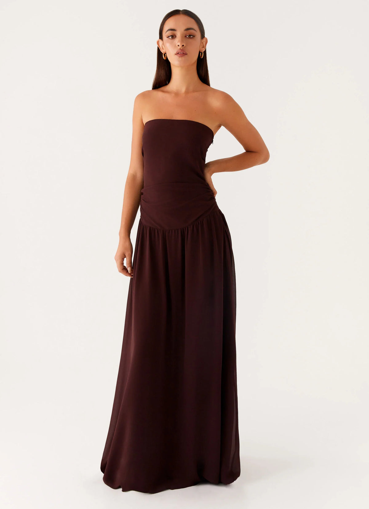 Covia Strapless Maxi Dress - Dark Chocolate